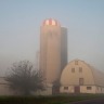 Foggy Barn